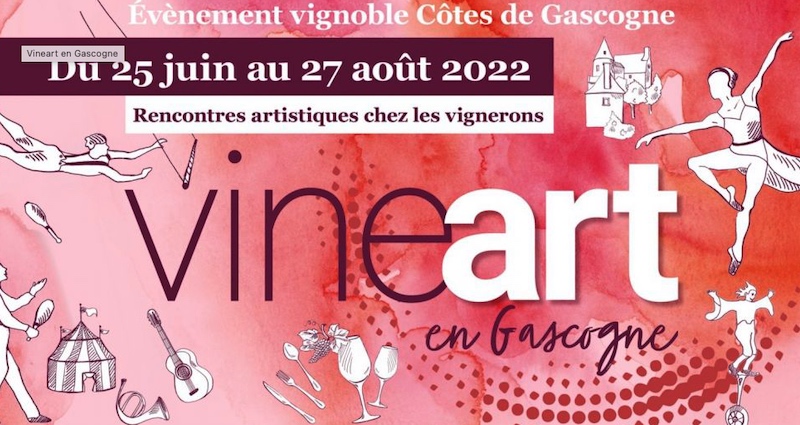 Vineart 2022 gascogne juin juillet aout rencontres artistiques vignerons