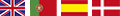 drapeaux GB POR ESP DK