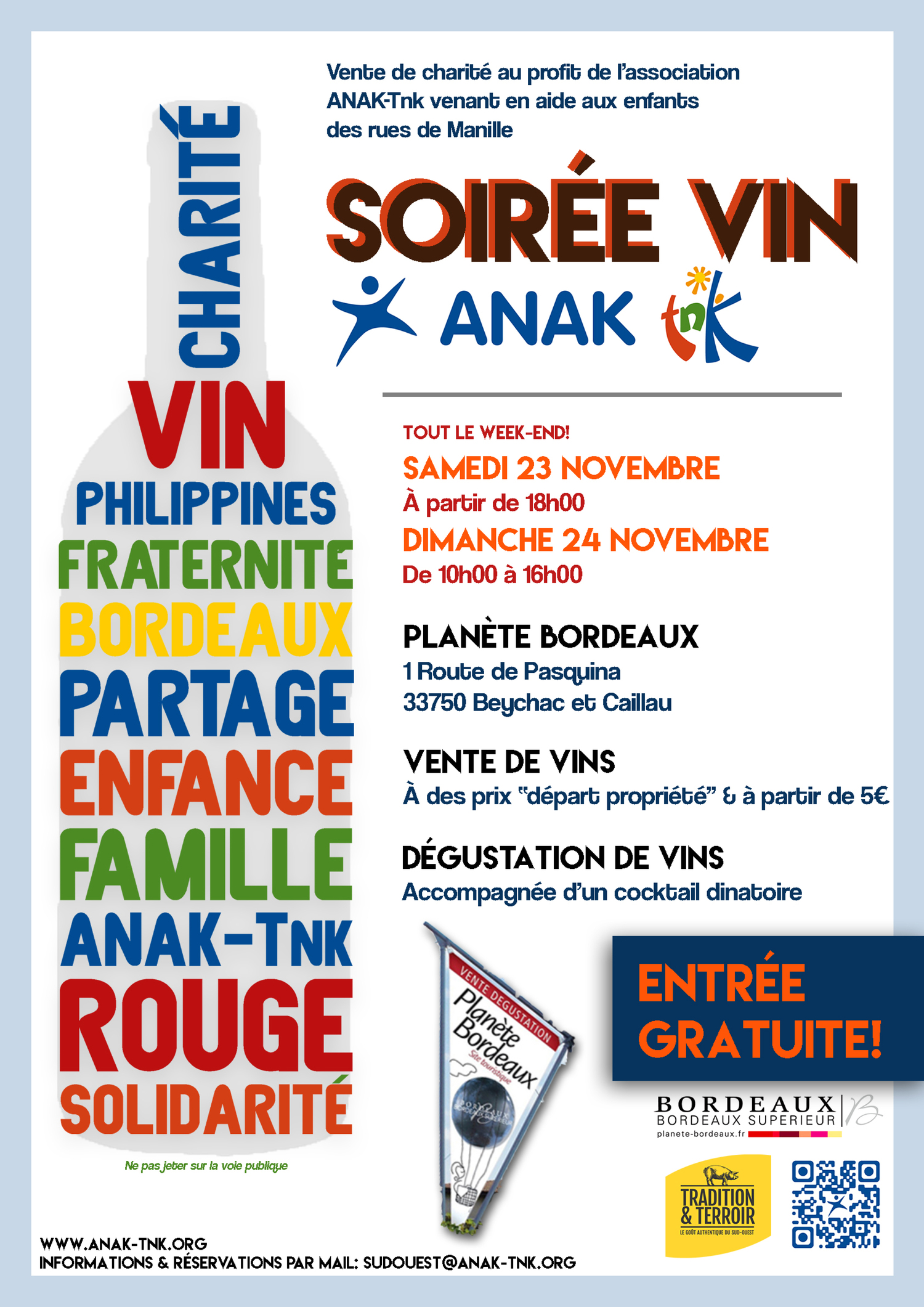 Vente de vin ANAK Tnk Bx 2019